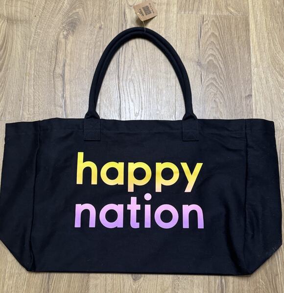 Victoria’s Secret Handbags - Victoria’s Secret Tote Bag Happy Nation Canvas Large Colorful Zip Travel NEW